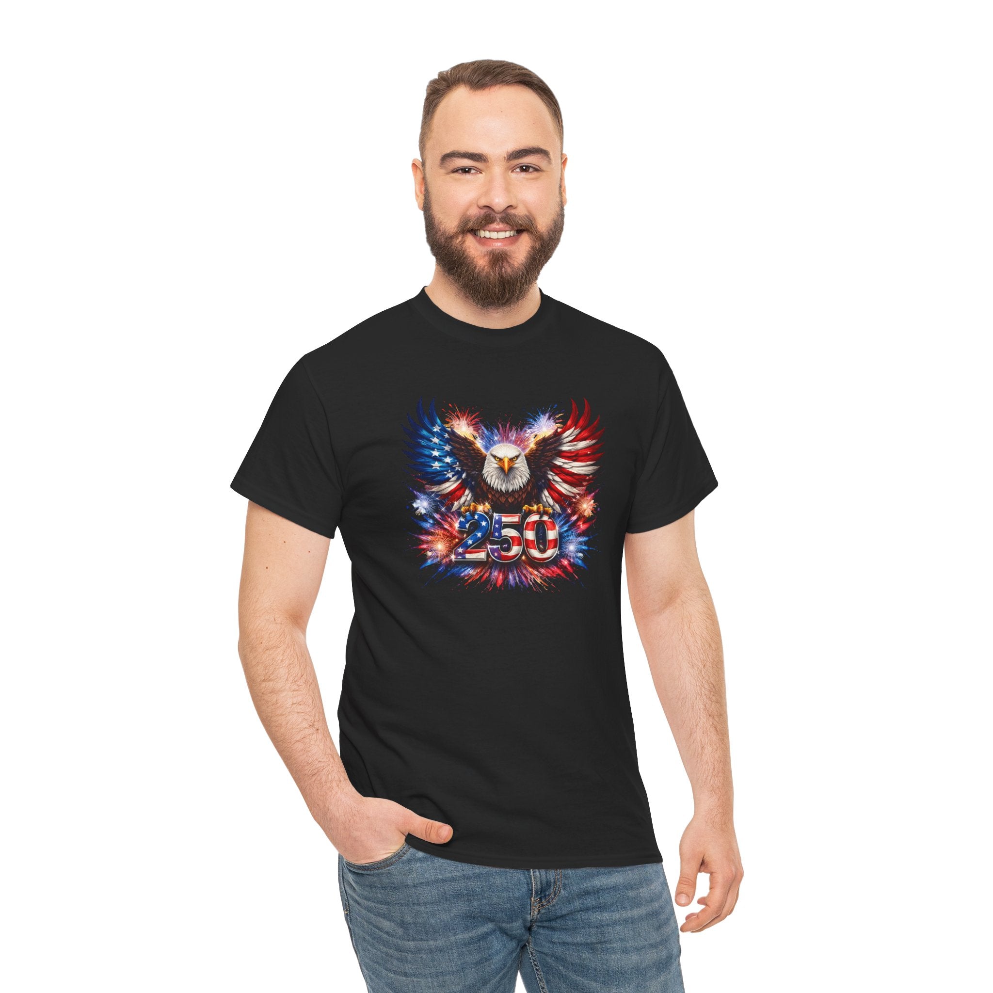 Copy of 250 Years of America Eagle T-Shirt — Men's Patriotic July 4th Tee