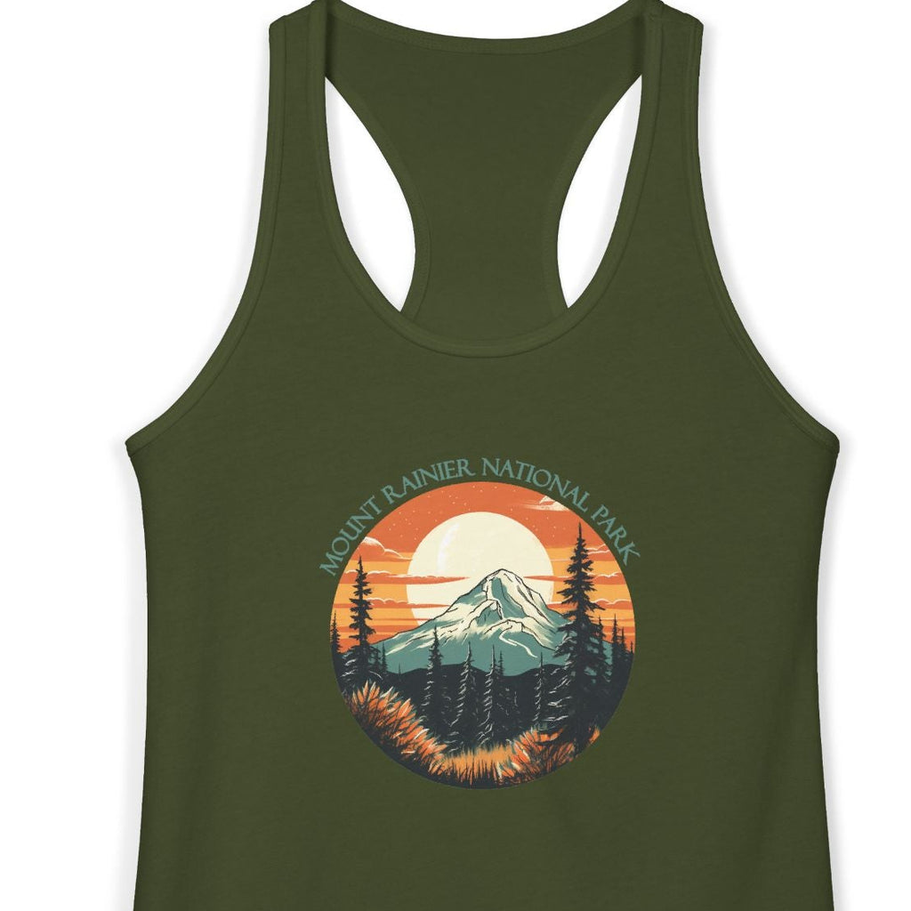 Mt Rainier,Women's Ideal Racerback Tank, 5 colors