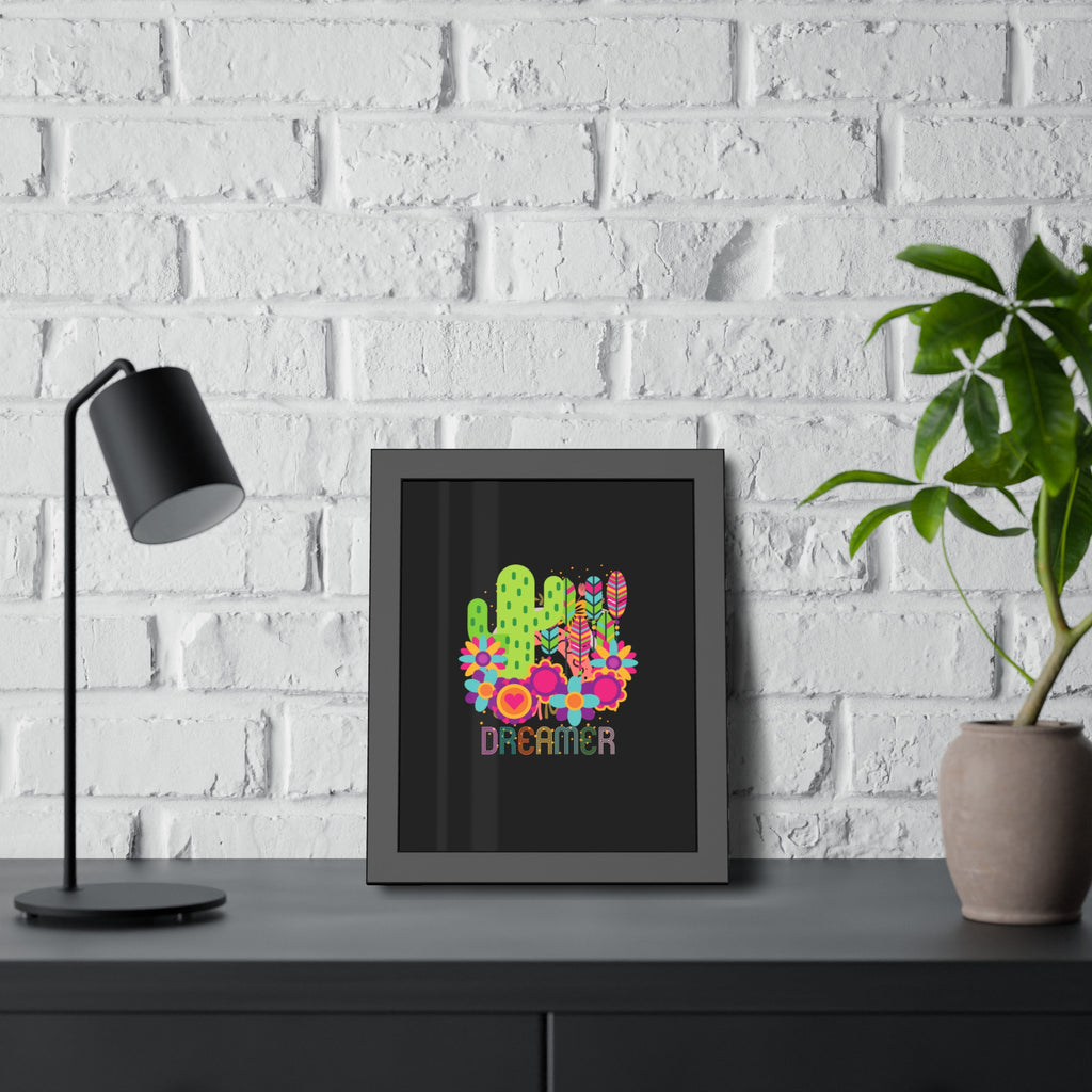 Personalized Dreamer, Cactus, Framed Wall Art, 3 Sizes