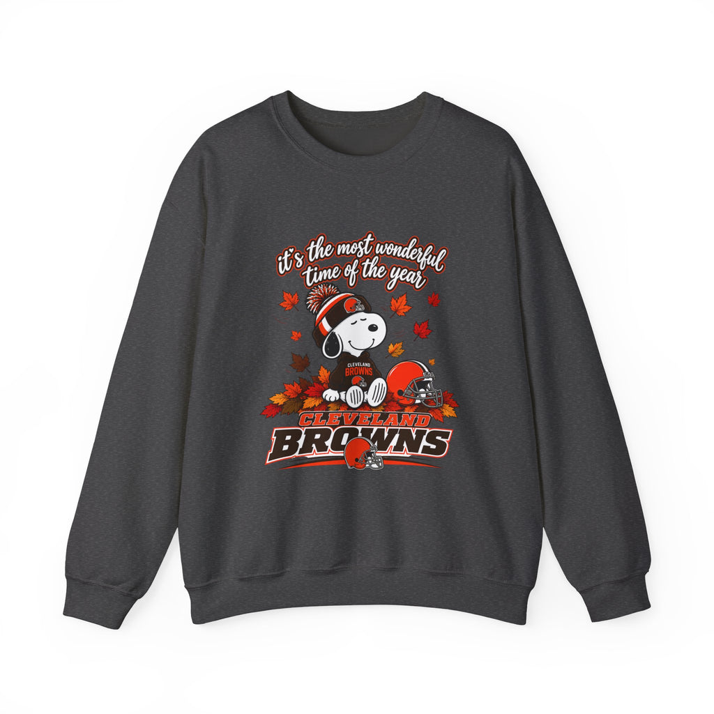 Cleveland Browns Fall Snoopy “It’s the Most Wonderful Time of the Year” Sweatshirt
