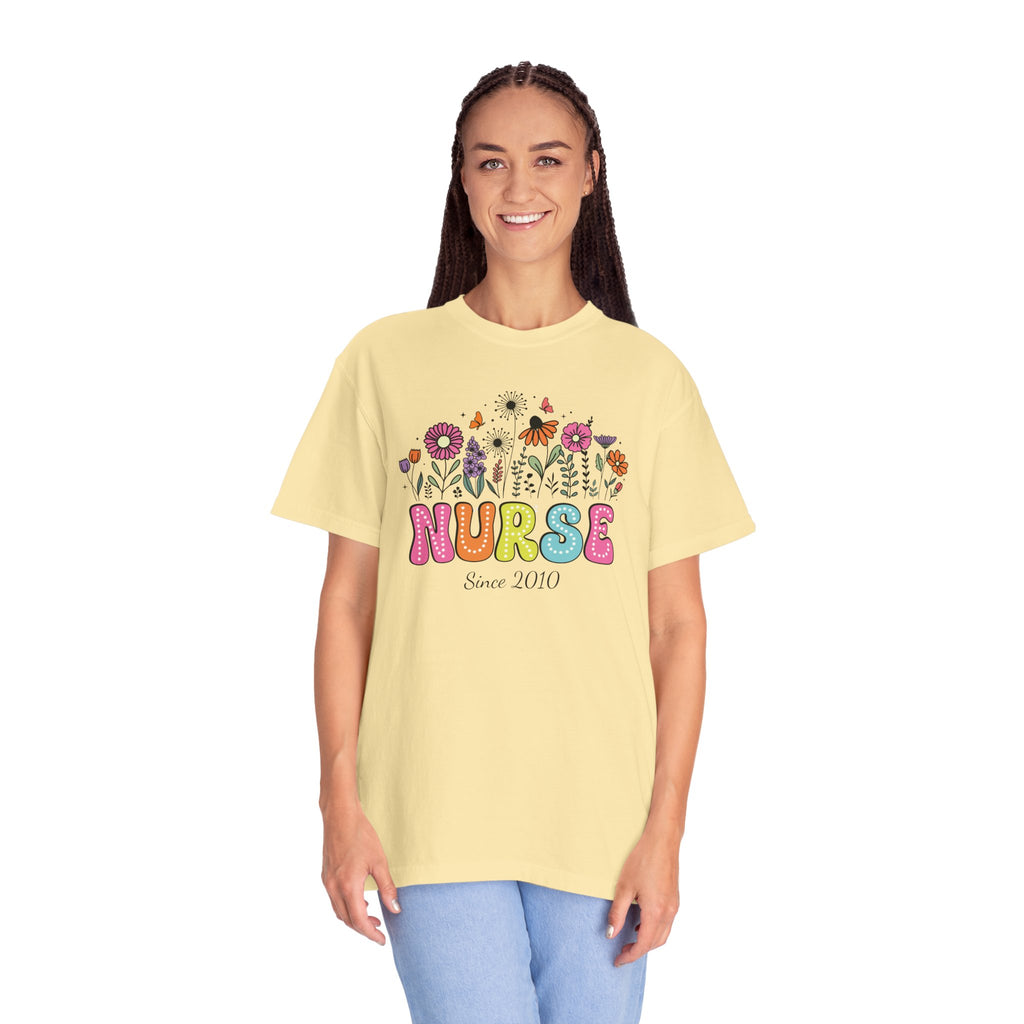 Personalized Floral Nurse T-Shirt, New Nurse Grad Gift, Nurse Gift