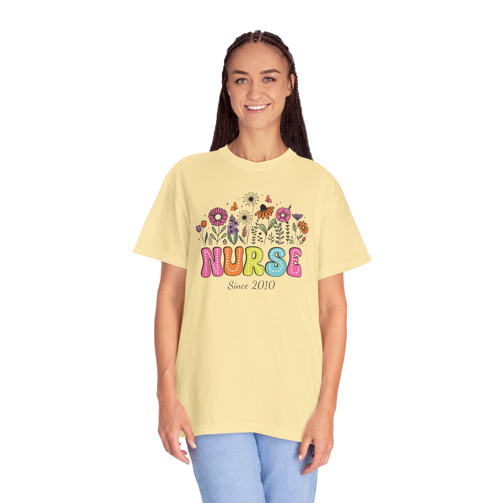 Personalized Floral Nurse T-Shirt, New Nurse Grad Gift, Nurse Gift