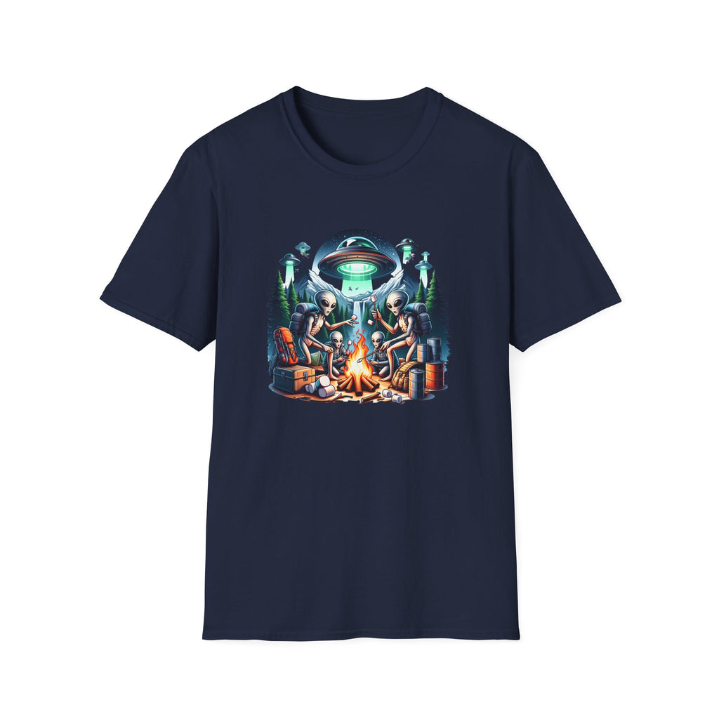 Alien Campfire T-Shirt, UFO T-Shirt, Camping Shirt