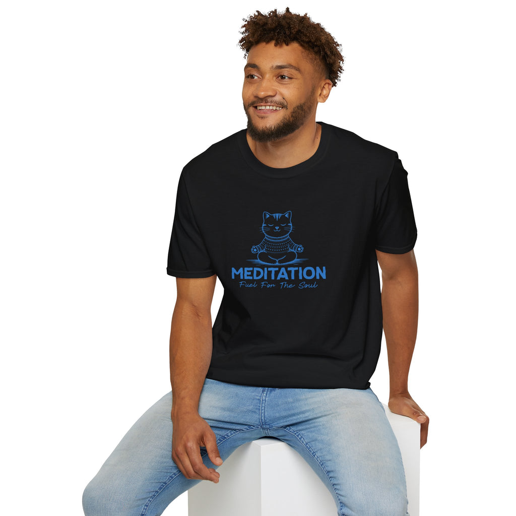 Cat Yoga Meditation T-Shirt — Cat Zen Tee for Mindfulness & Pet Lovers
