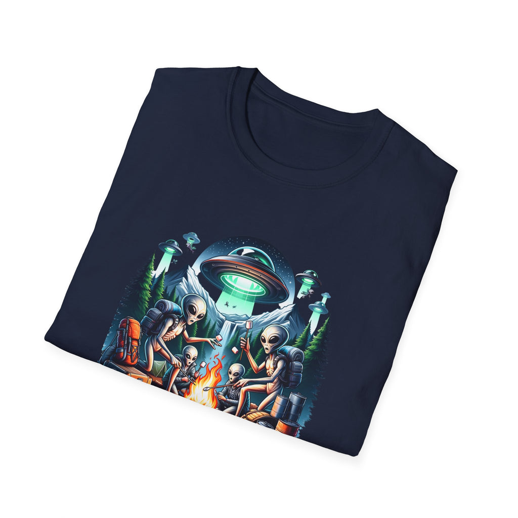 Alien Campfire T-Shirt, UFO T-Shirt, Camping Shirt