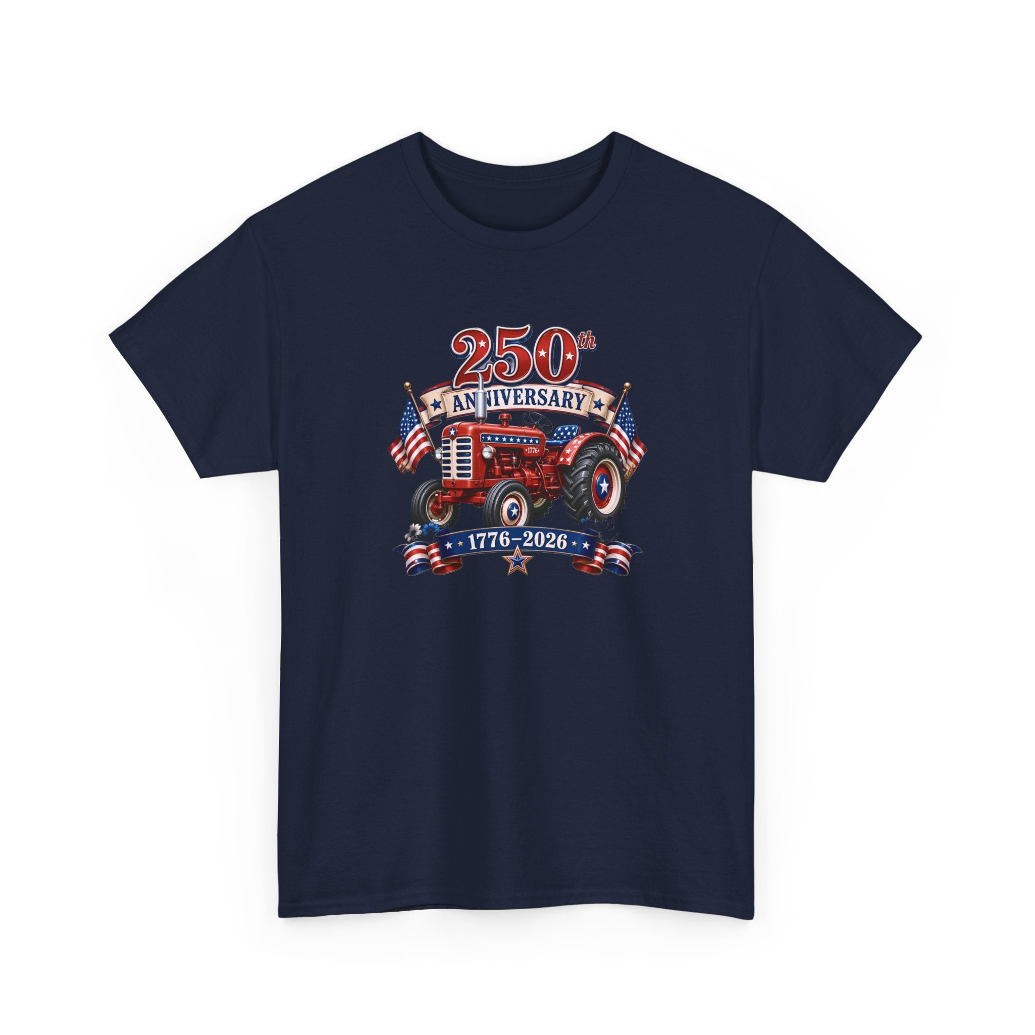 USA Farm Tractor Patriotic July 4th T-Shirt