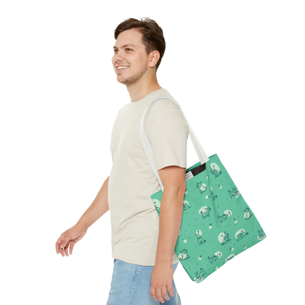 Cute Dog Print Tote Bag, 3 Sizes