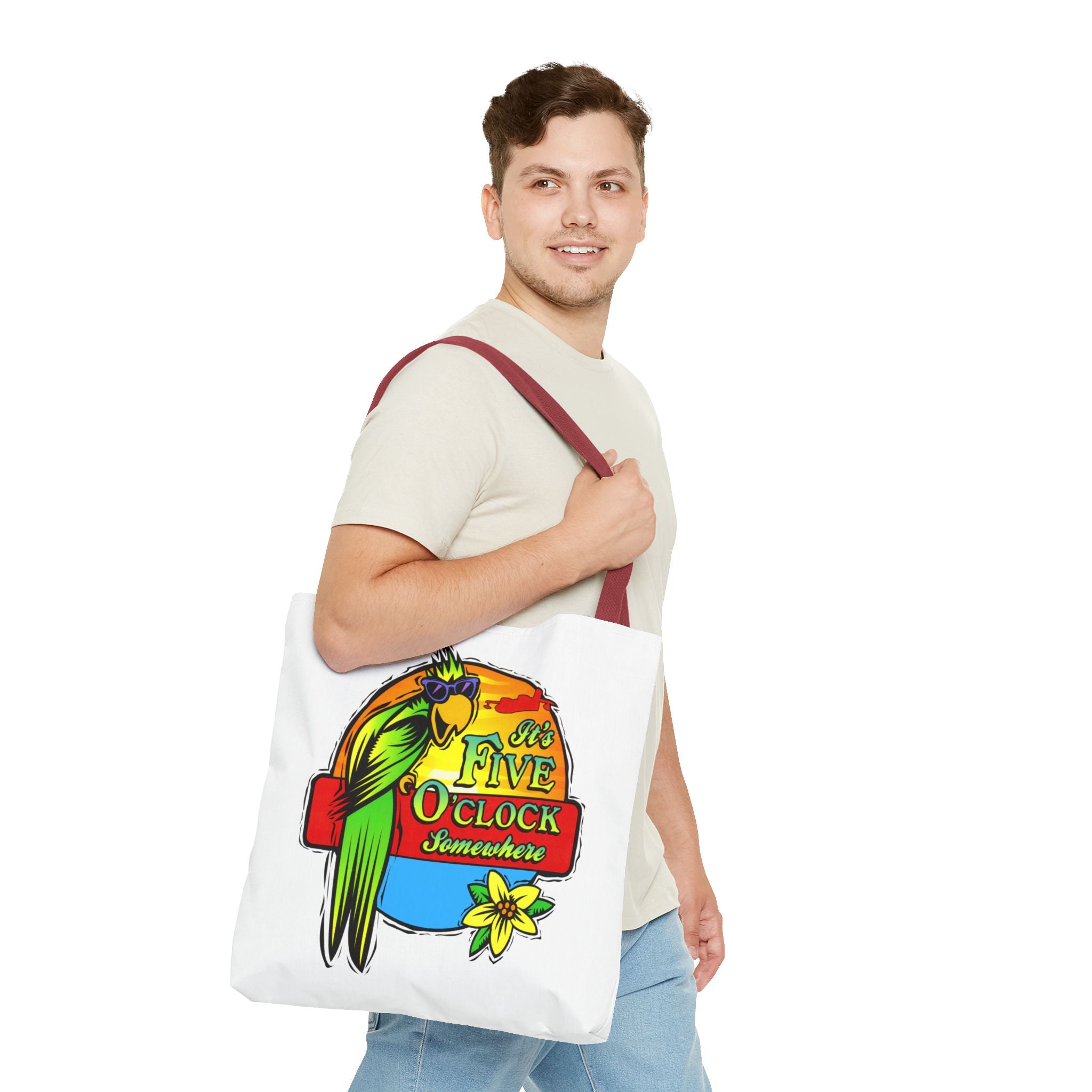 It's Five O'Clock Somewhere Tote Bag, Jimmy Buffett Tote Bag, 3 Sizes
