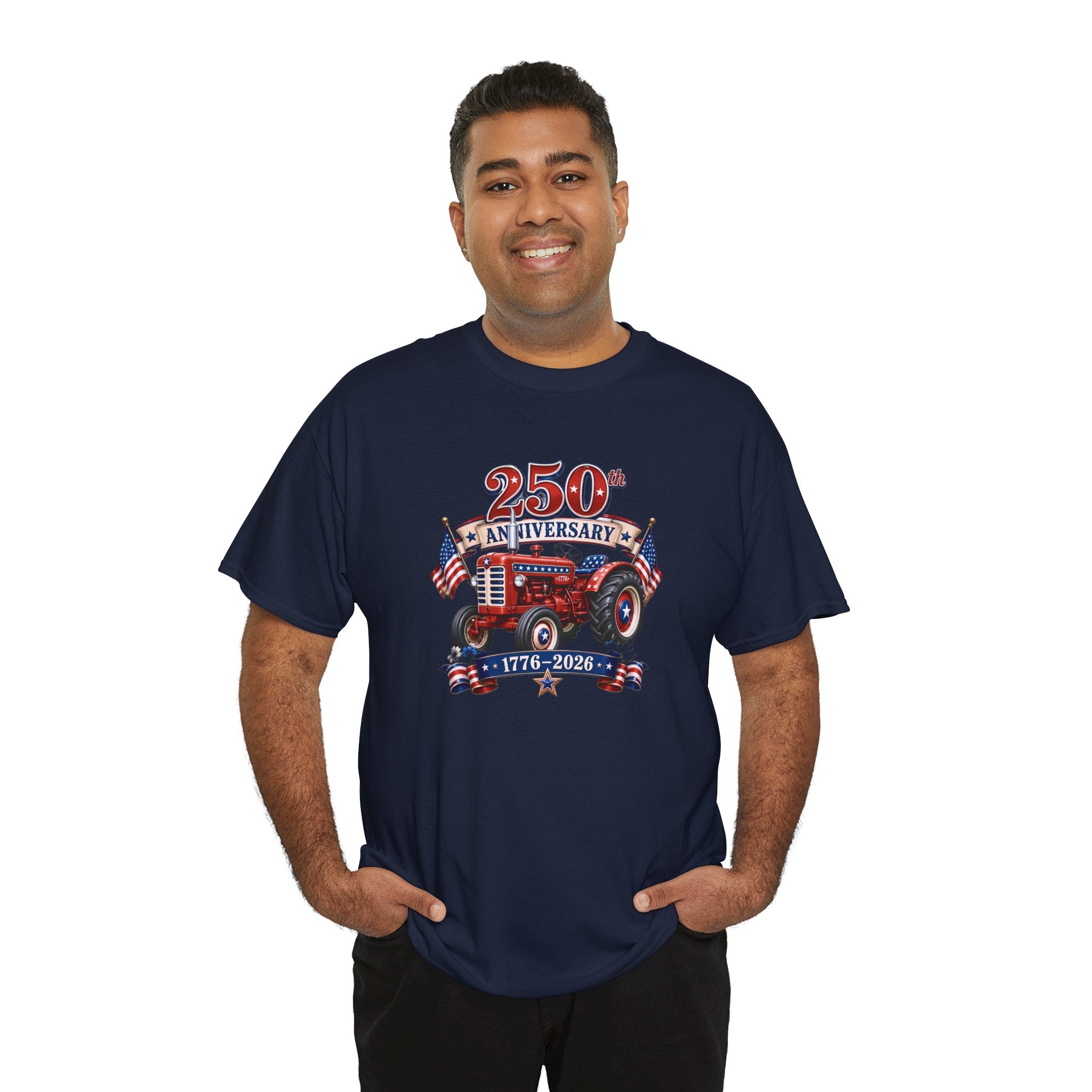 USA Farm Tractor Patriotic July 4th T-Shirt