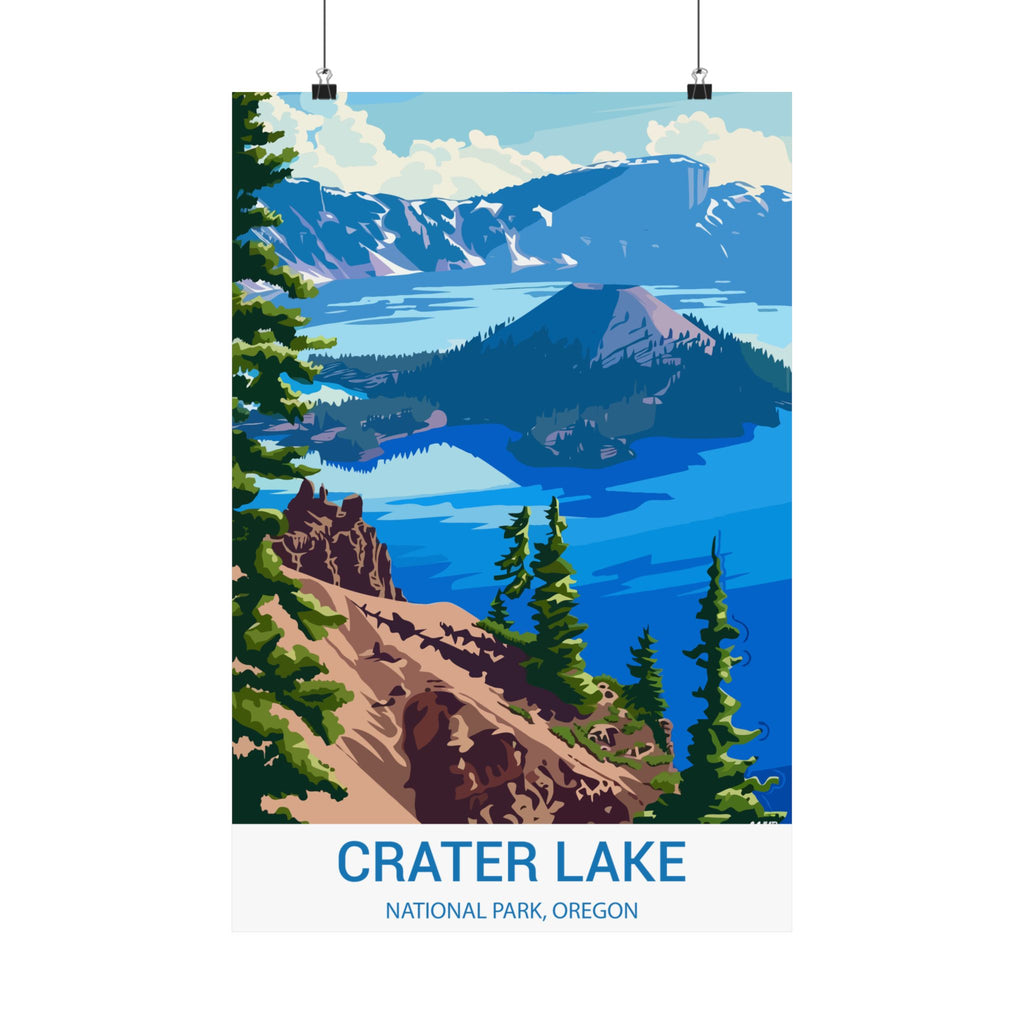 Crater Lake,  Matte Vertical Poster