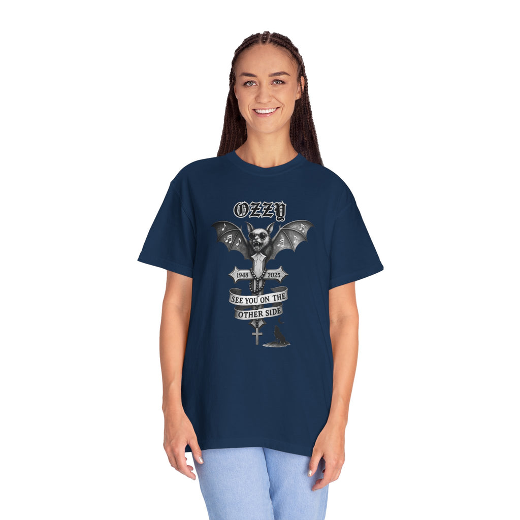 OZZY Bat Memorial T-Shirt, Memorial Blk Sabbath, Music Lover Tee, Ozzy Fan Shirt, Rock T-Shirt, Ozzy Unisex T-Shirts