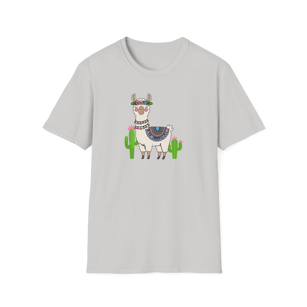 Cute Llama T-Shirt, Unisex Softstyle Tee, Perfect for Nature Lovers, Gifts for Animal Lovers, Casual Wear, Summer Outfit, Vacation