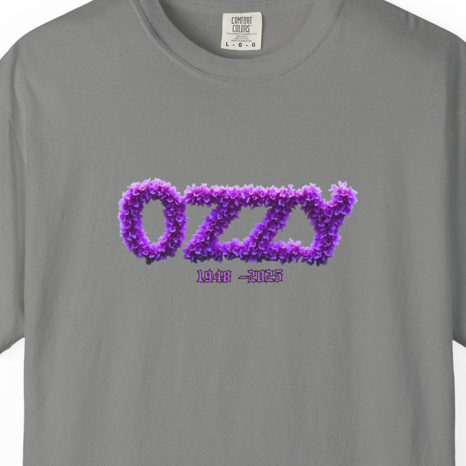OZZY Memorial Flowers T-Shirt,  T-Shirt, Memorial Blk Sabbath, Music Lover Tee, Rock T-Shirt, OZZY Fan Shirt