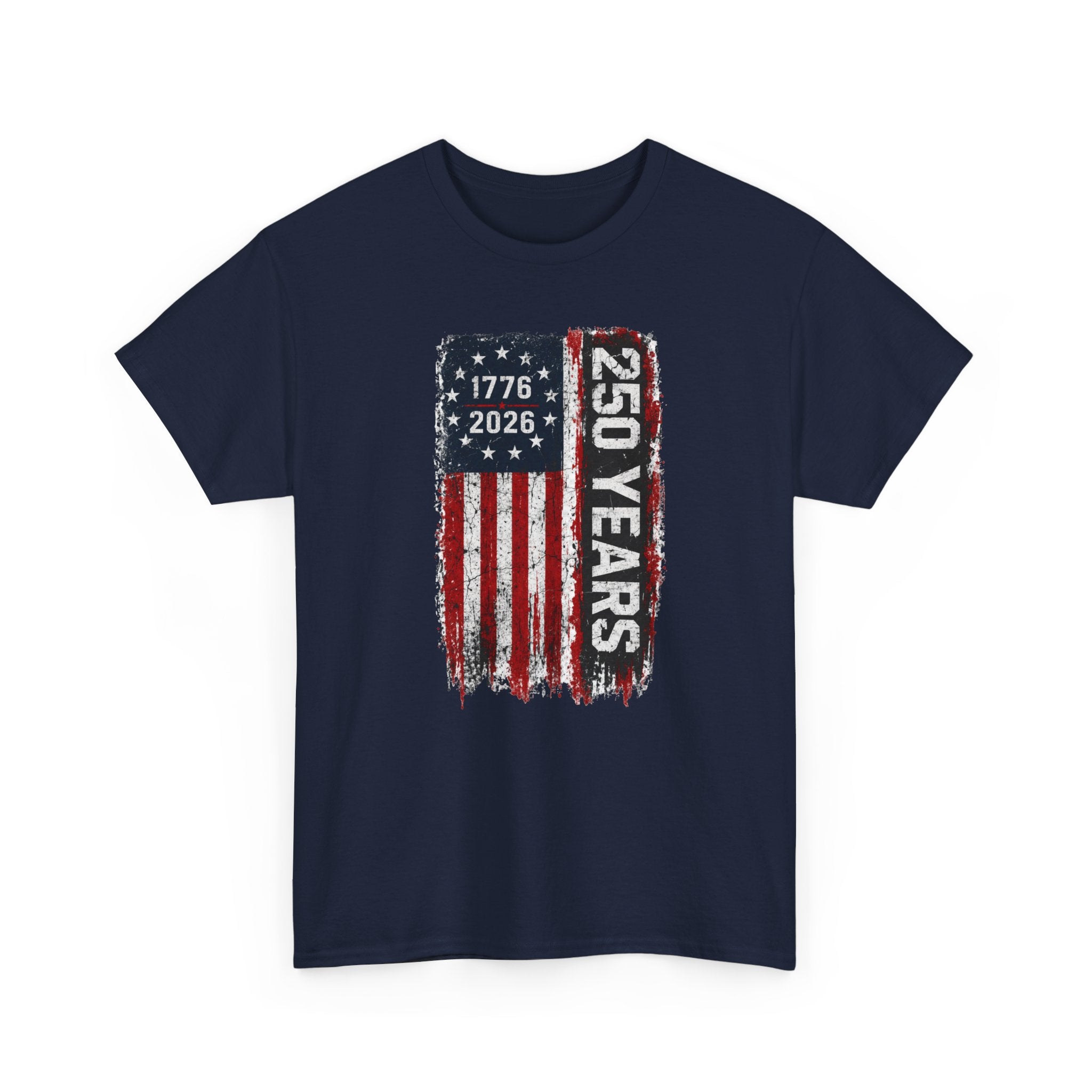 1776–2026 250th USA Flag T-Shirt — 4th of July Anniversary Tee
