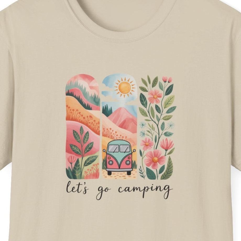 Let's Go Camping Retro Camping Shirt, 70's Camping Shirt