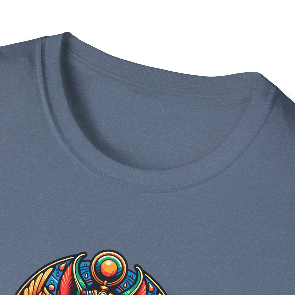 Egyptian Goddess Unisex Softstyle T-Shirt, Cute Graphic Tee, Boho Vintage Top, Gift for Cat Lovers, Summer Casual Wear, Festival Outfit