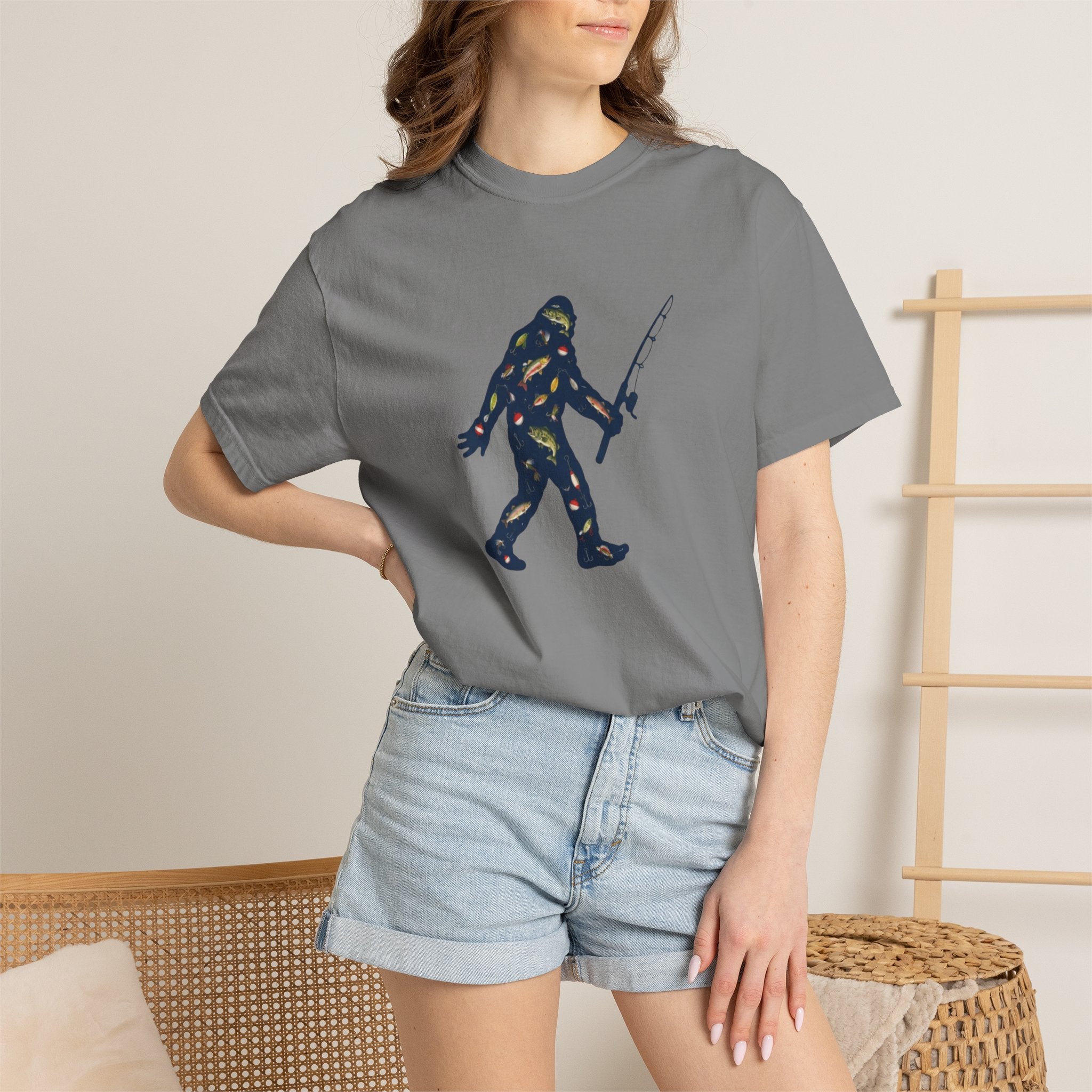 Bigfoot Fishing Father's Day T-Shirt,  Father's Day T-Shirt