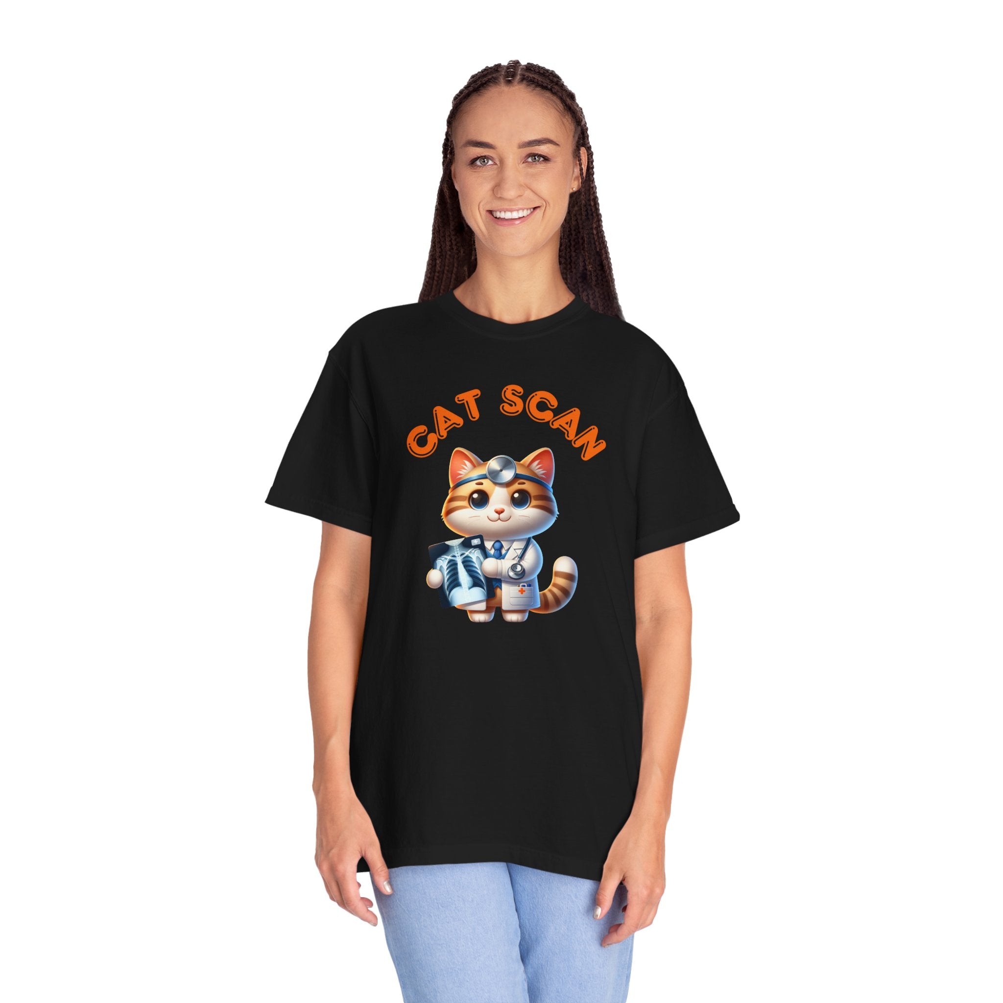 Cat Scan T-Shirt, Funny Cat Tee, Unisex Graphic Shirt, Cat Lover Gift, Animal X-Ray Tee