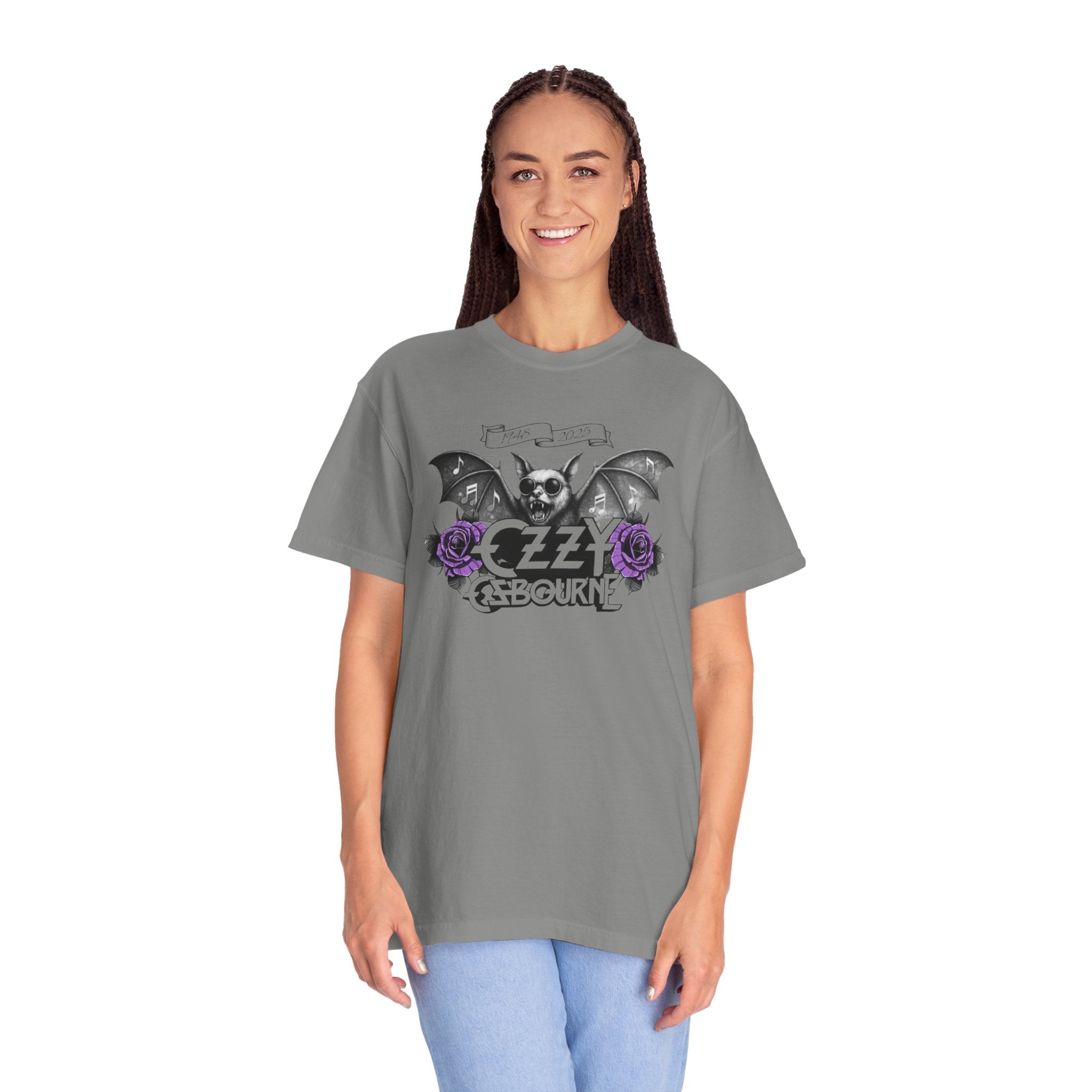 Vintage OZZY Bat T-Shirt, Memorial Blk Sabbath, Music Lover Tee, Custom Artistic Graphic, Casual Wear