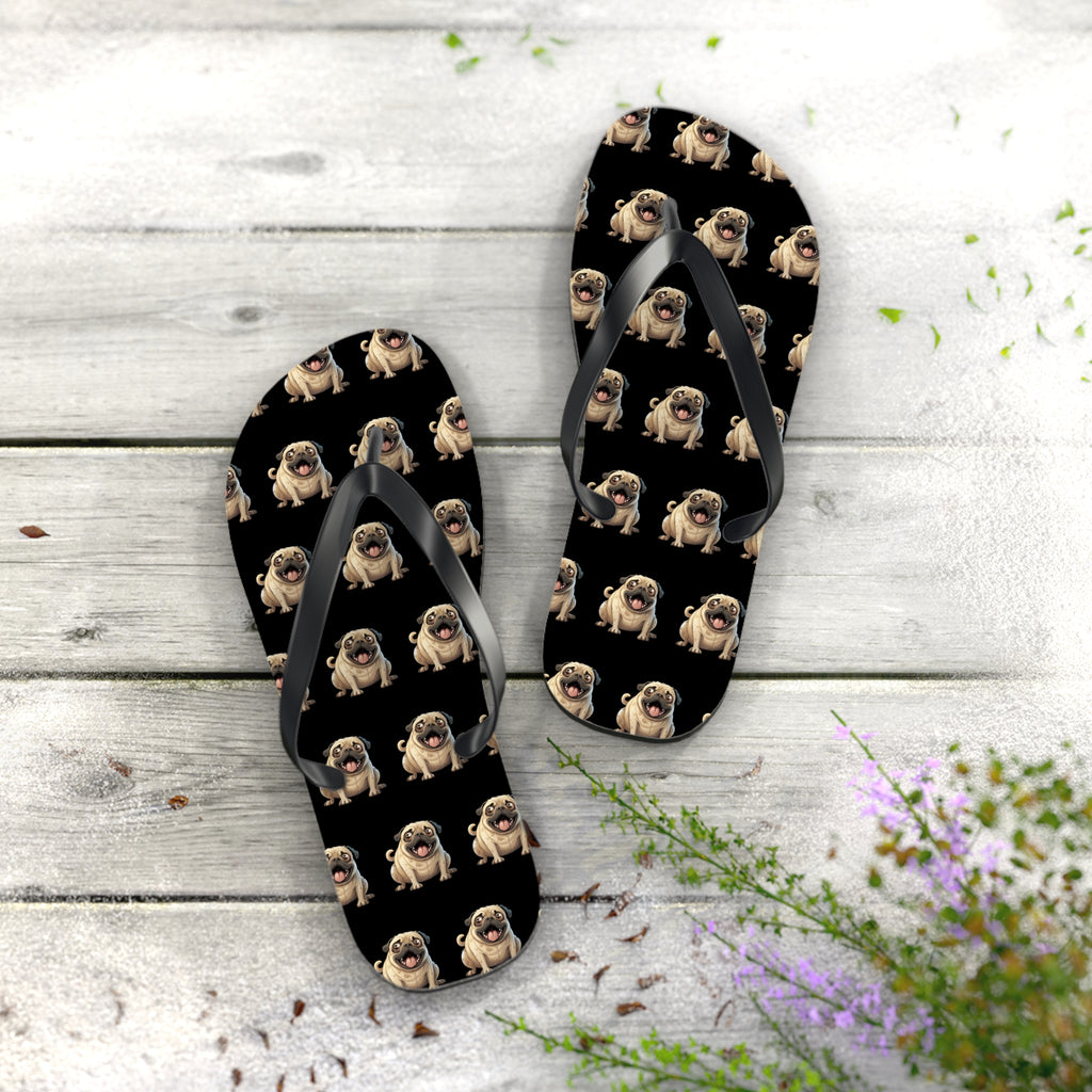Laughing Pug, Flip Flops