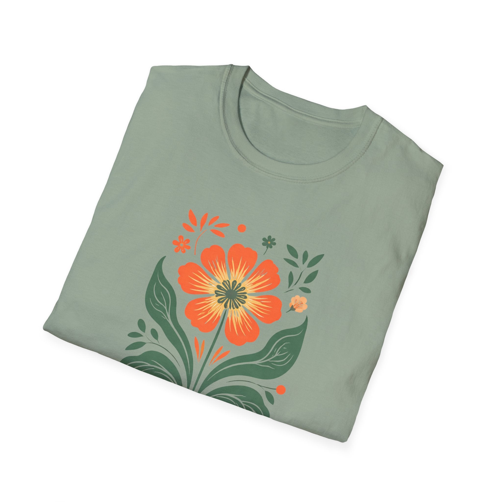 Boho Flower Graphic T-Shirt — Spring Floral Tee, Personalize Option