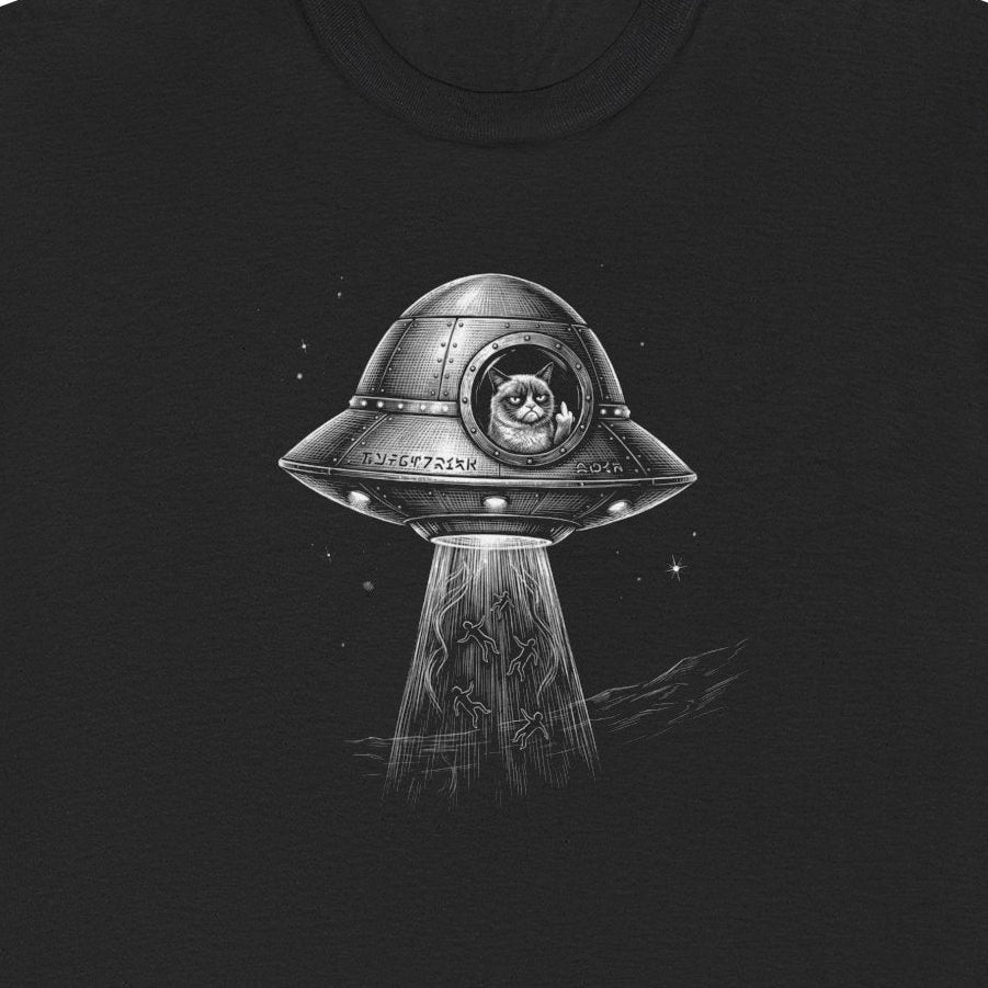 Cat UFO T-Shirt — UFO Graphic Tee for Cat Lovers