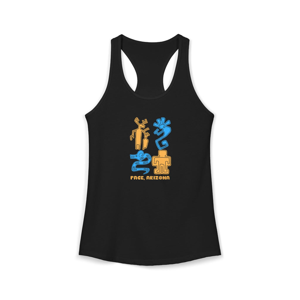 Arizona Petroglyphs, Women's Ideal Racerback Tank, 3 Colors