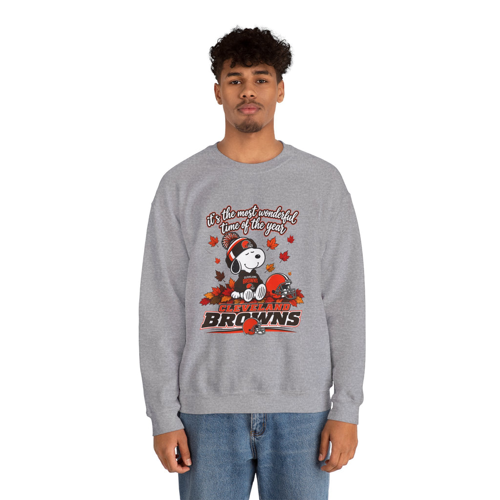Cleveland Browns Fall Snoopy “It’s the Most Wonderful Time of the Year” Sweatshirt