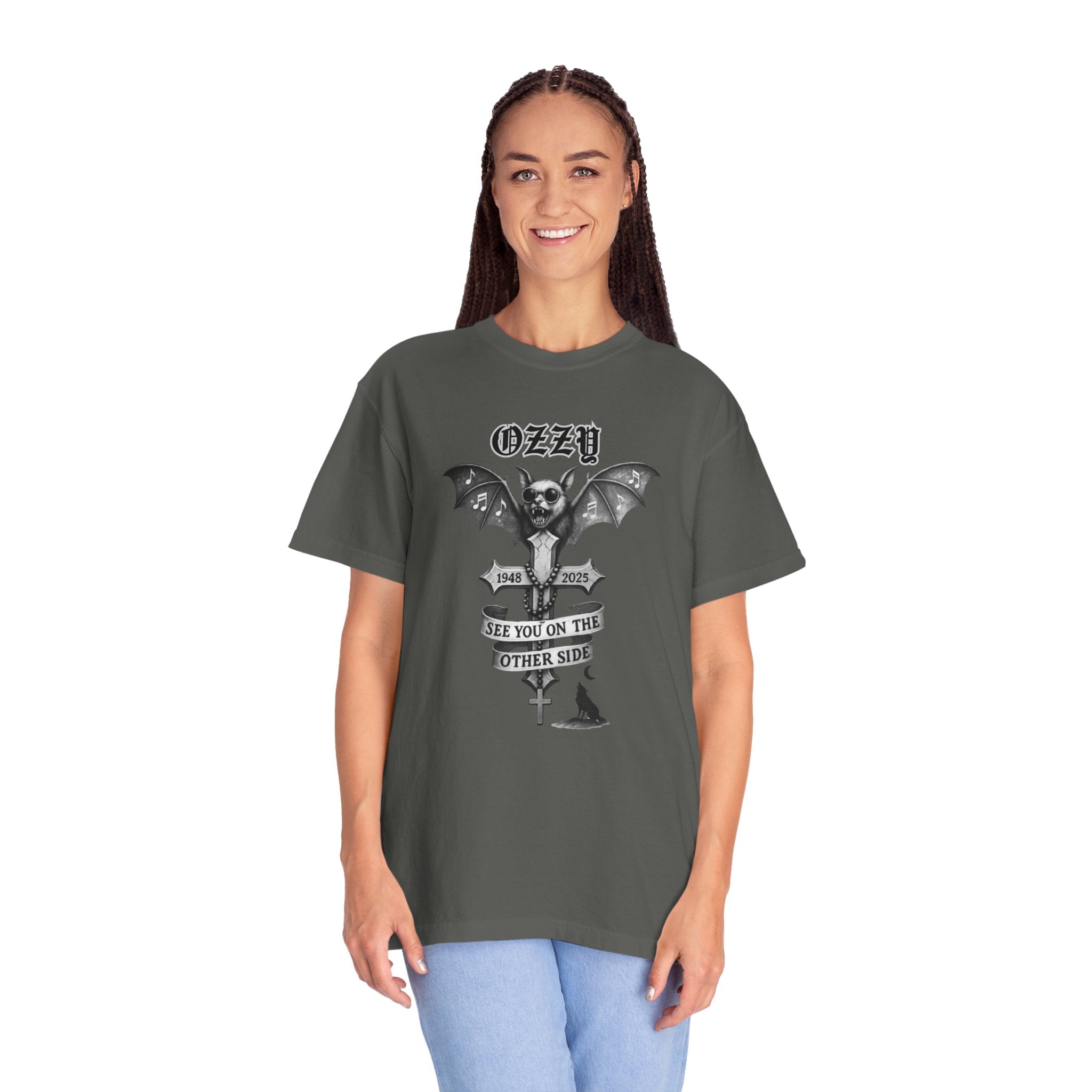 OZZY Bat Memorial T-Shirt, Memorial Blk Sabbath, Music Lover Tee, Ozzy Fan Shirt, Rock T-Shirt, Ozzy Unisex T-Shirts