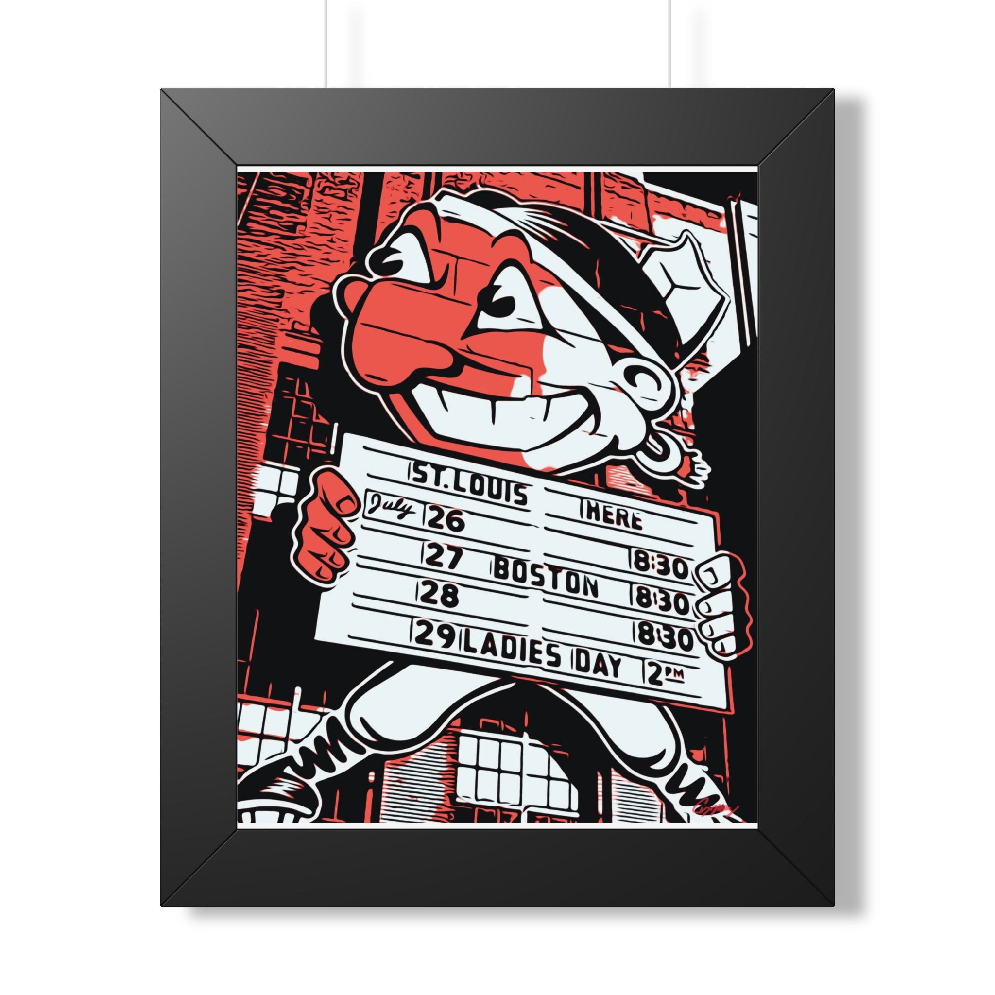Retro Cleveland Indians Framed Wall Art