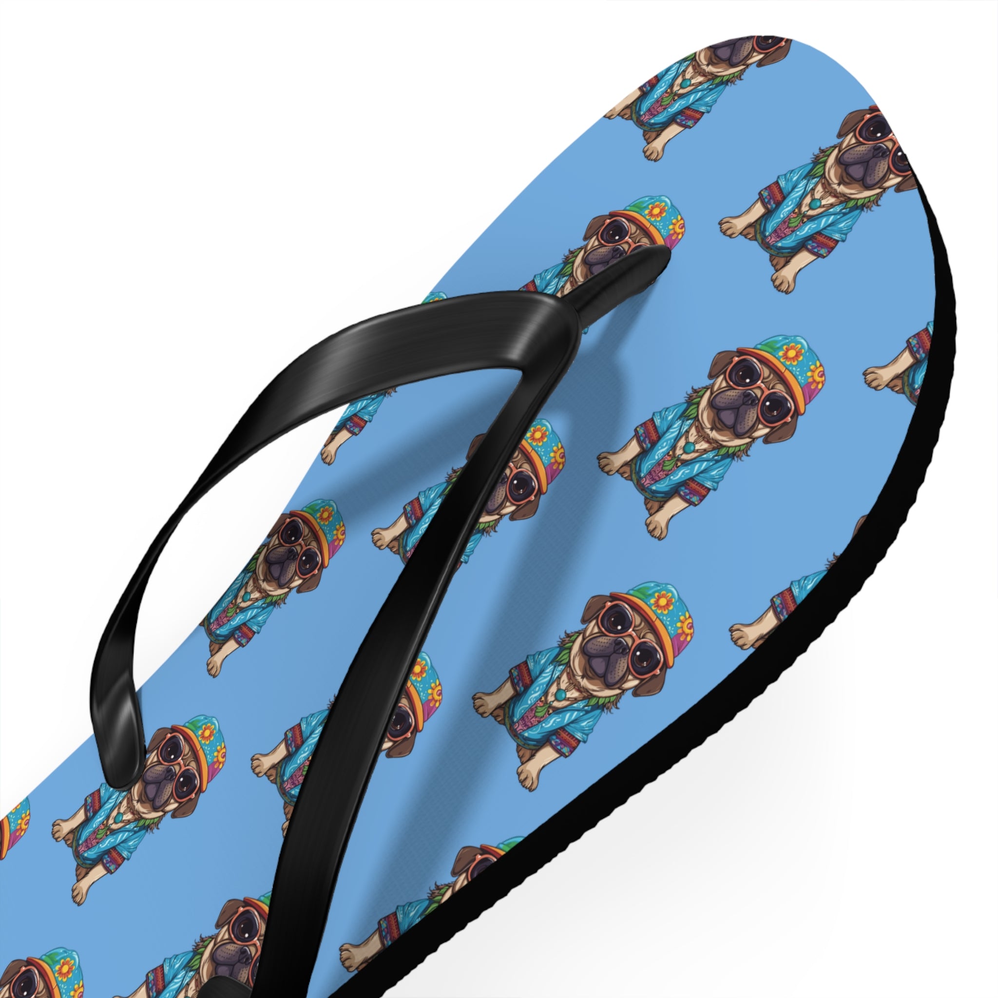 Hippie Pug Flip Flops