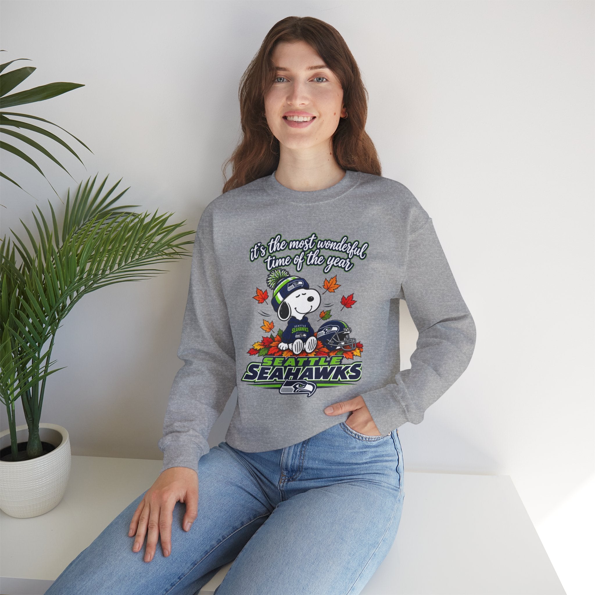 Seattle Seahawks Snoopy “It’s the Most Wonderful Time of the Year” Sweatshirt