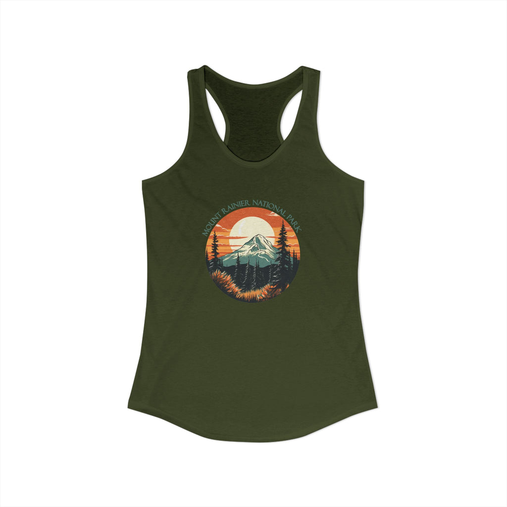 Mt Rainier,Women's Ideal Racerback Tank, 5 colors
