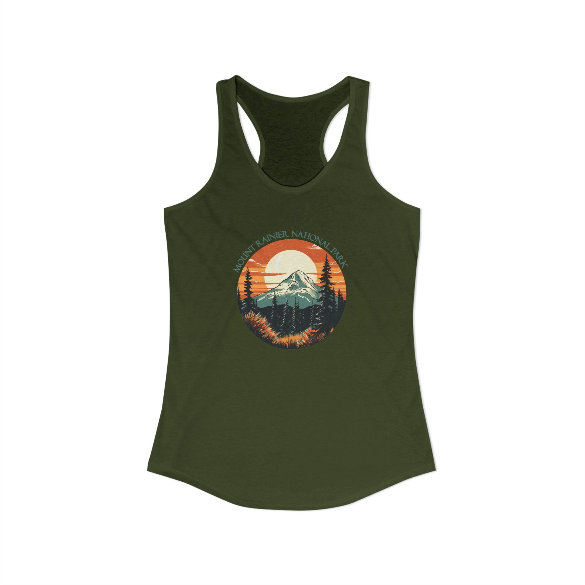 Mt Rainier,Women's Ideal Racerback Tank, 5 colors