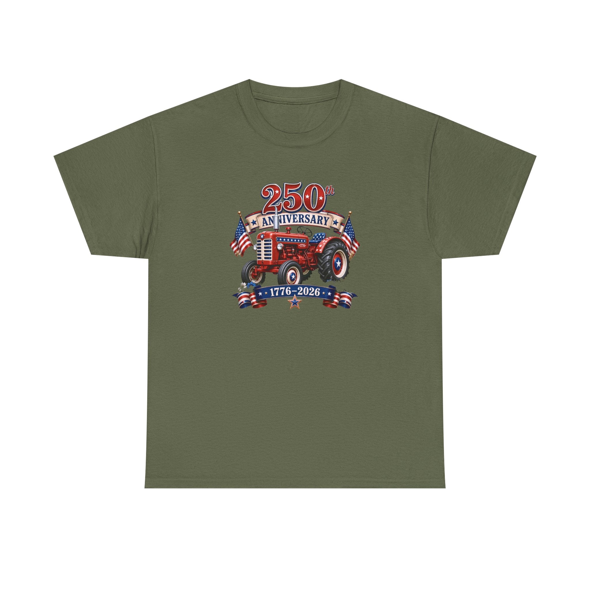 USA Farm Tractor Patriotic July 4th T-Shirt