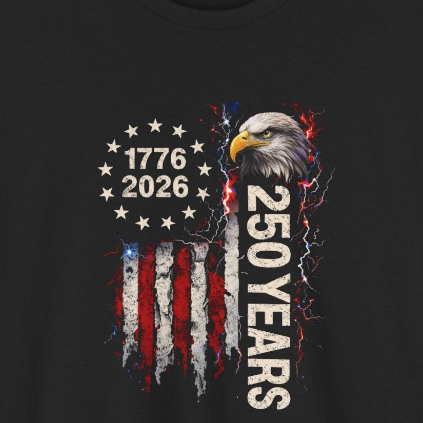 250th Independence Day T-Shirt — 1776–2026 Patriotic Men's Tee