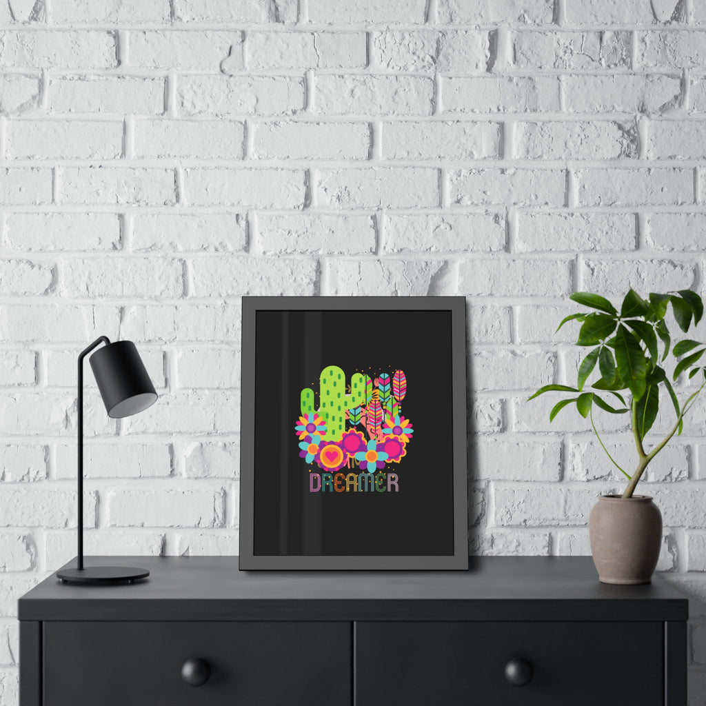 Personalized Dreamer, Cactus, Framed Wall Art, 3 Sizes