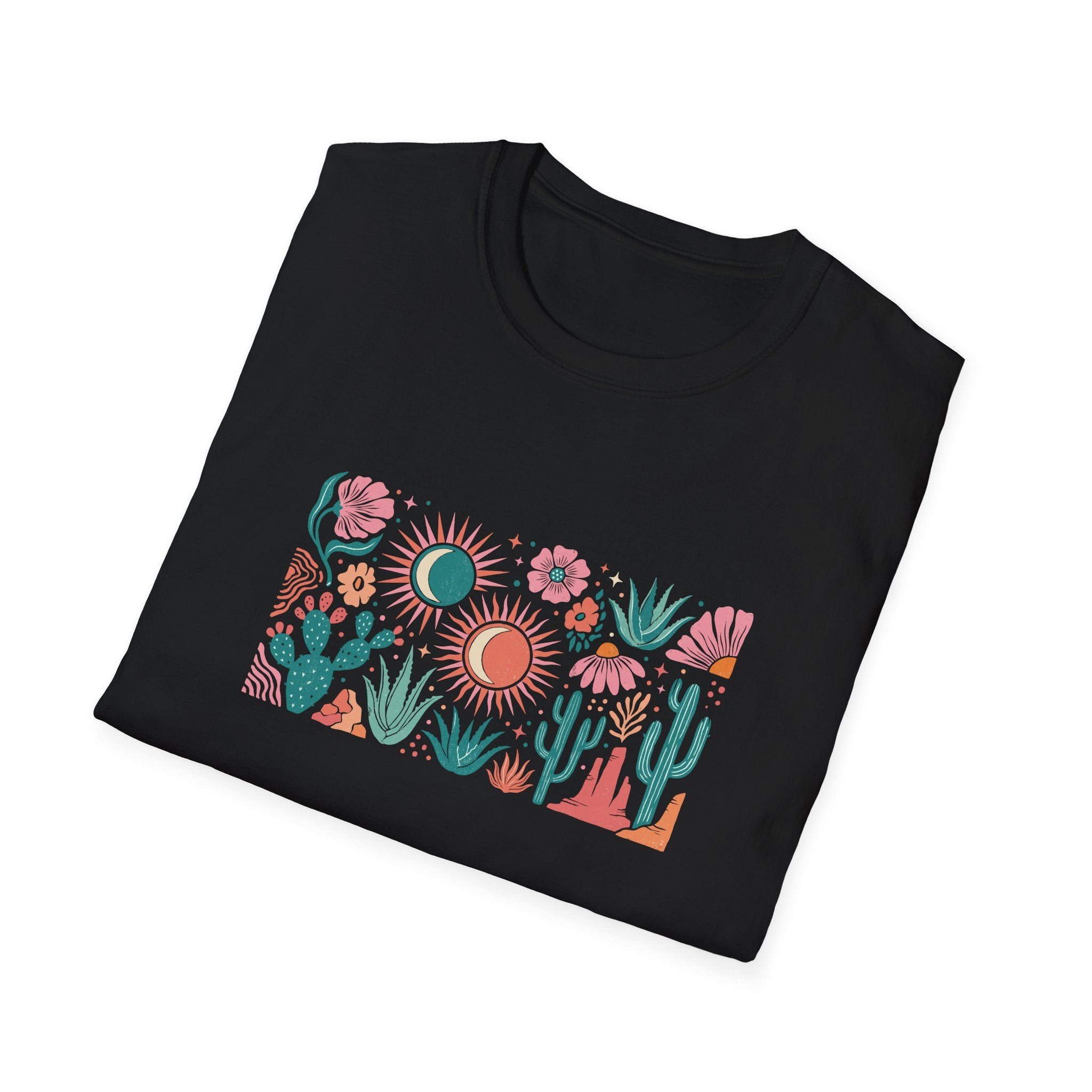 Celestial Desert Cactus T-Shirt — Night Sky Desert Graphic Tee