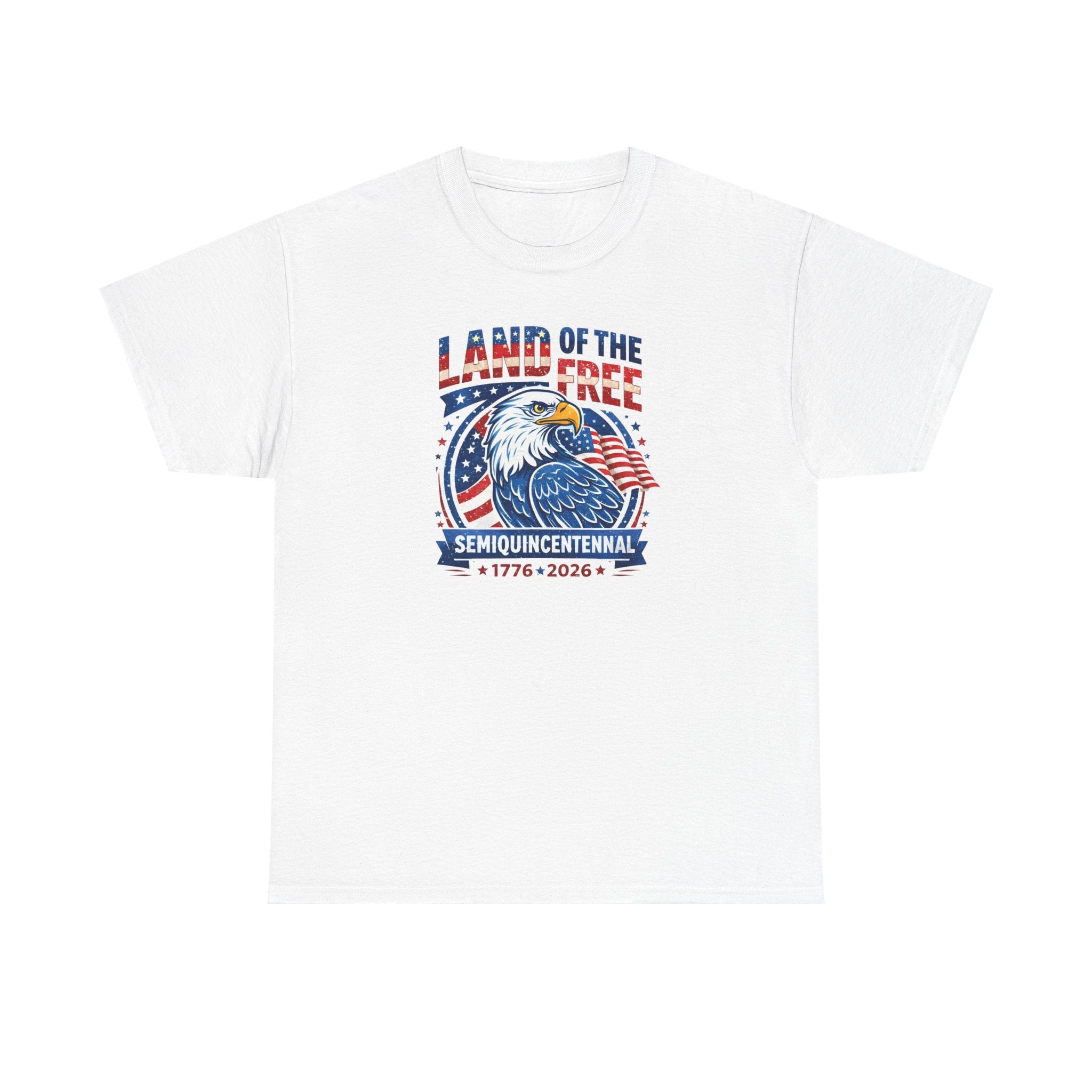 250 Years Land of the Free— Men's Patriotic July 4th Tee