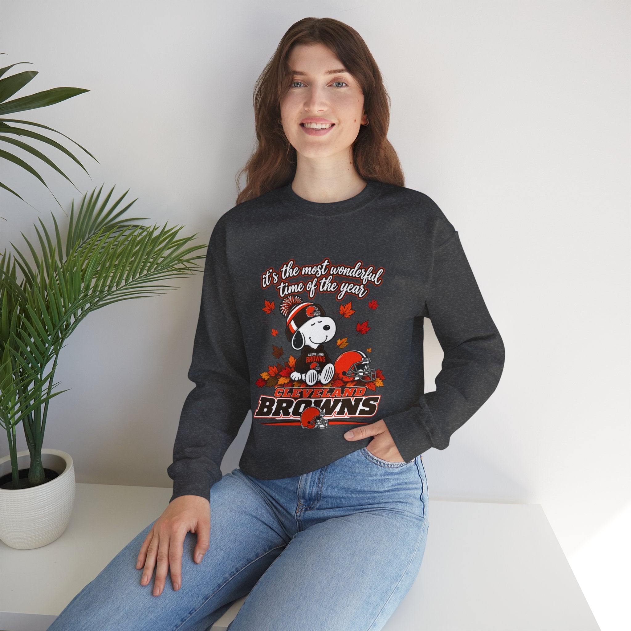 Cleveland Browns Fall Snoopy “It’s the Most Wonderful Time of the Year” Sweatshirt