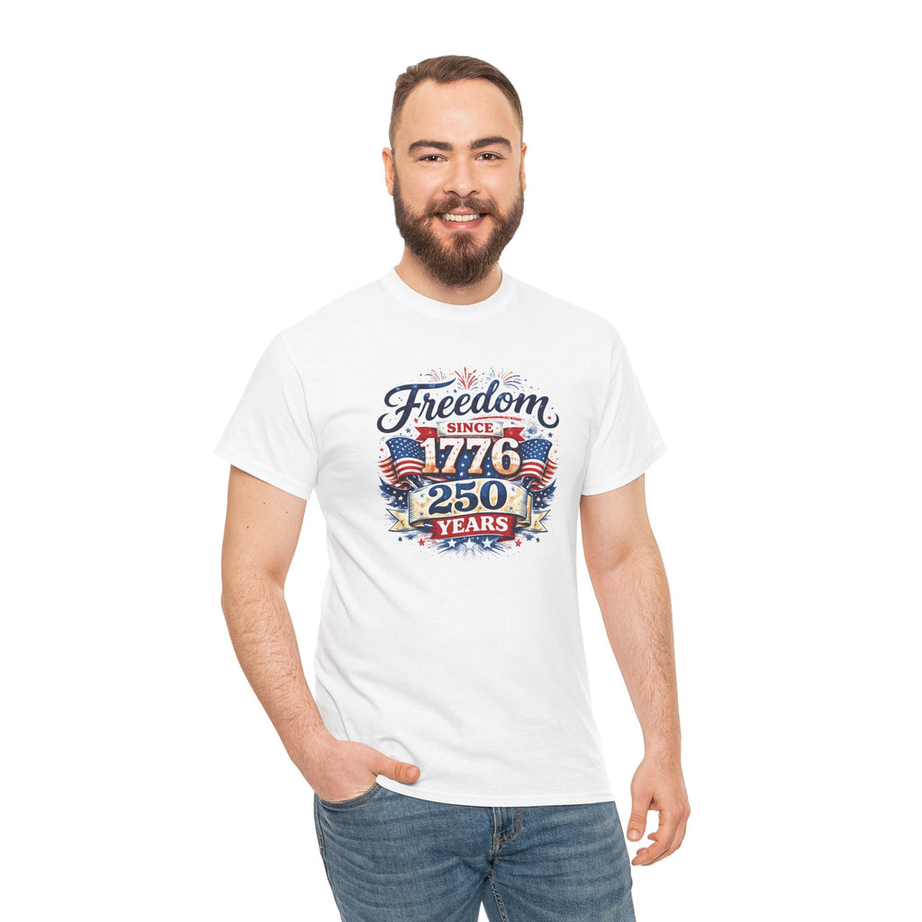 Freedom Since 1776, 250 Men's Patriotic July 4th Tee