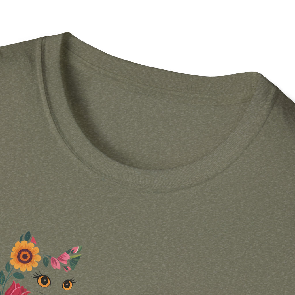 Personalized Boho Floral Cat Tee — Cat Lovers T-Shirt
