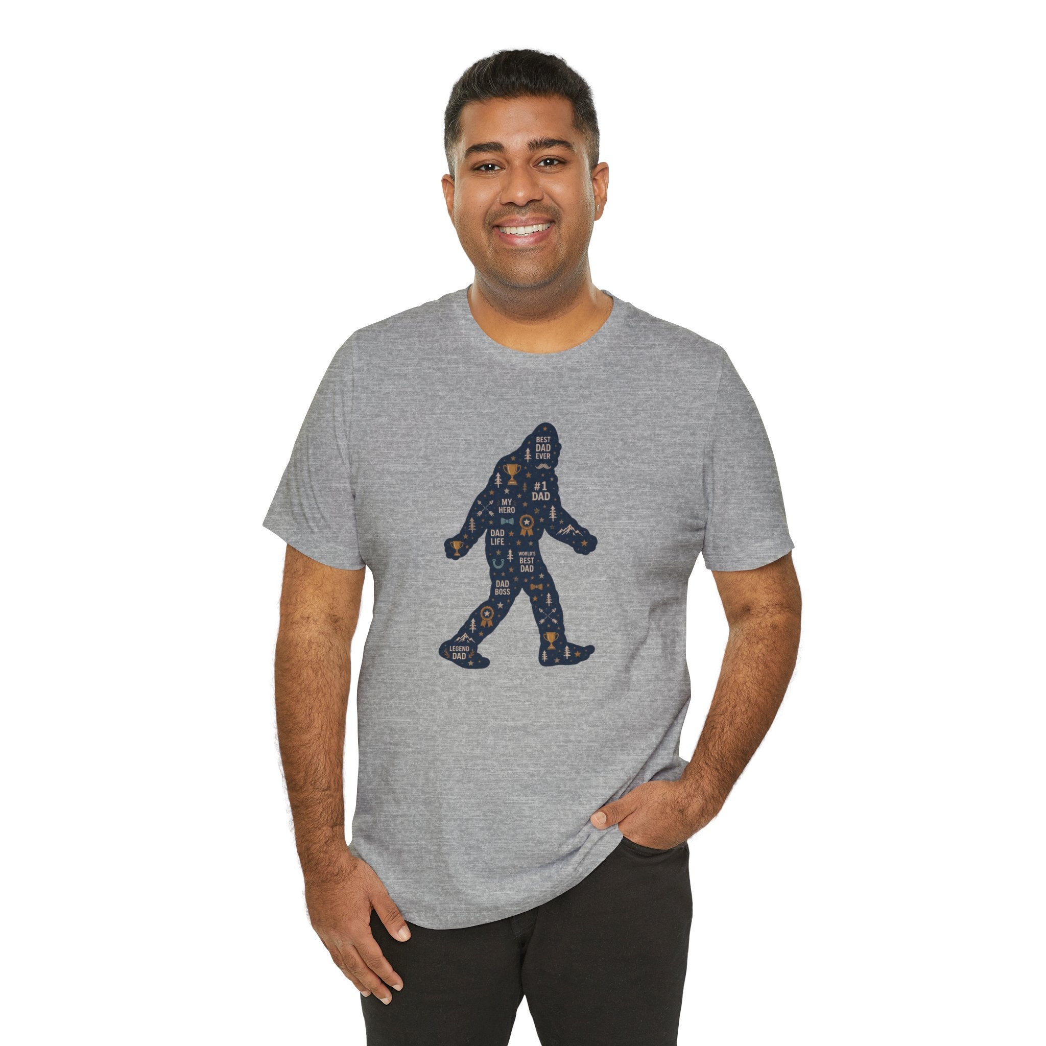 Best Dad Bigfoot Silhouette T-Shirt — Father’s Day Bigfoot Tee
