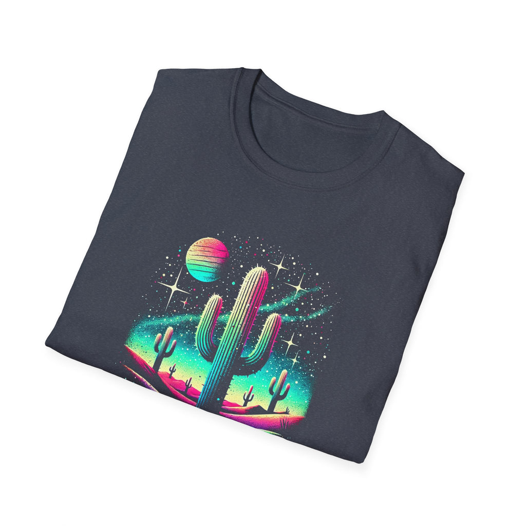 Cosmic Cactus T-Shirt | Vintage Retro Tee, Unisex T-Shirt, Gift for Nature Lovers, Space T-Shirt, Summer Fashion Top