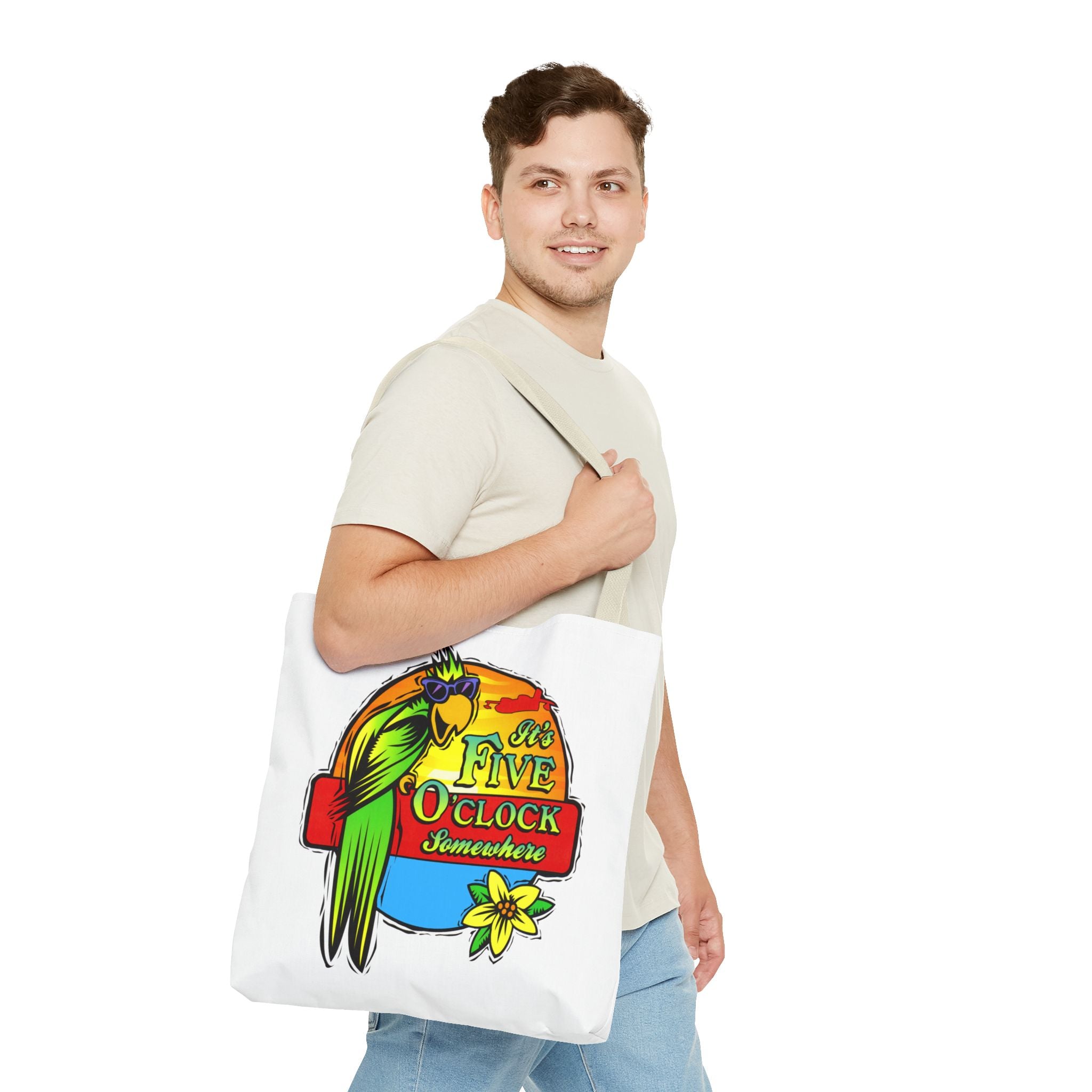 It's Five O'Clock Somewhere Tote Bag, Jimmy Buffett Tote Bag, 3 Sizes