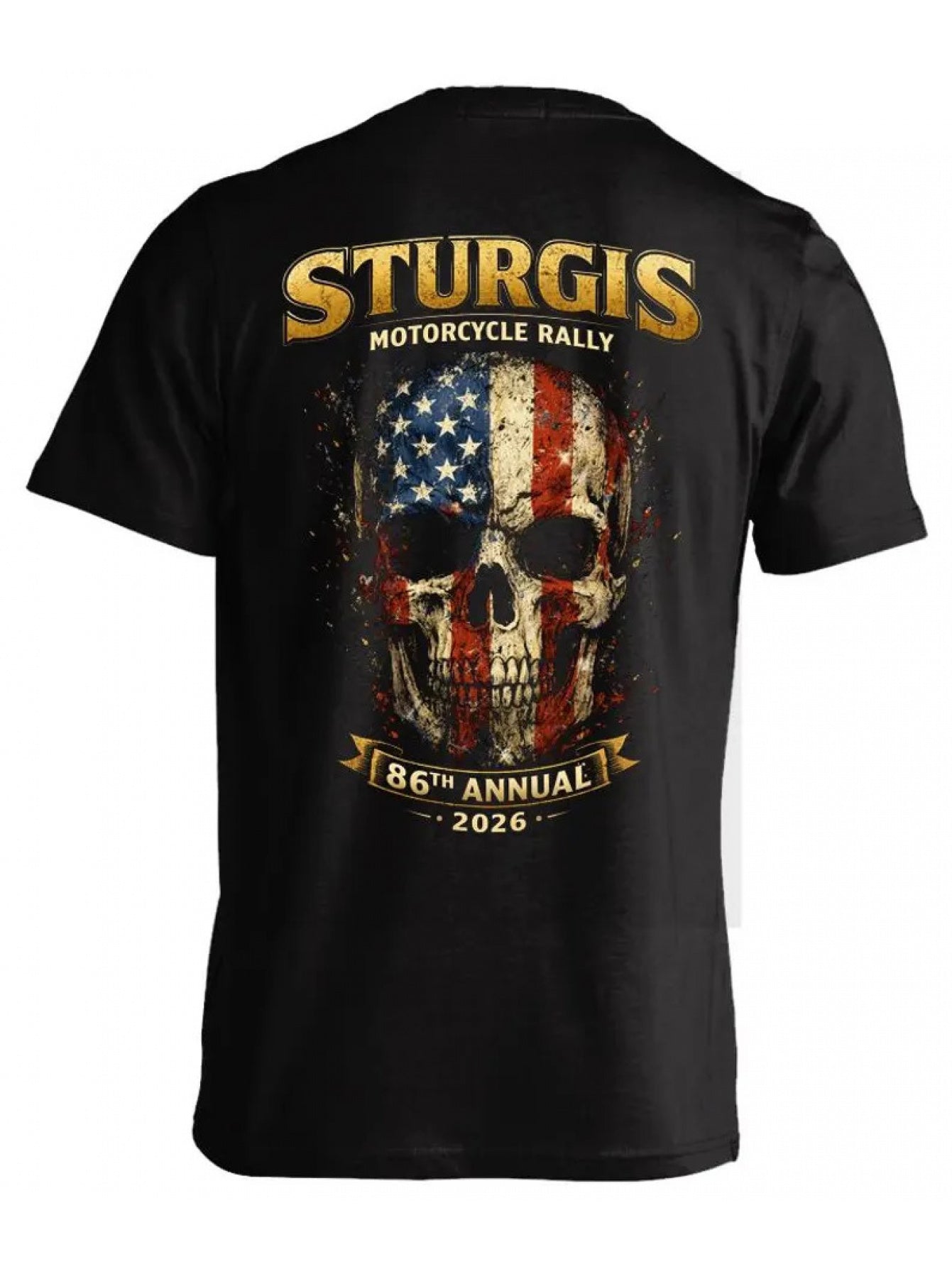 2026 Sturgis American Flag Skull 86Th Anniversary