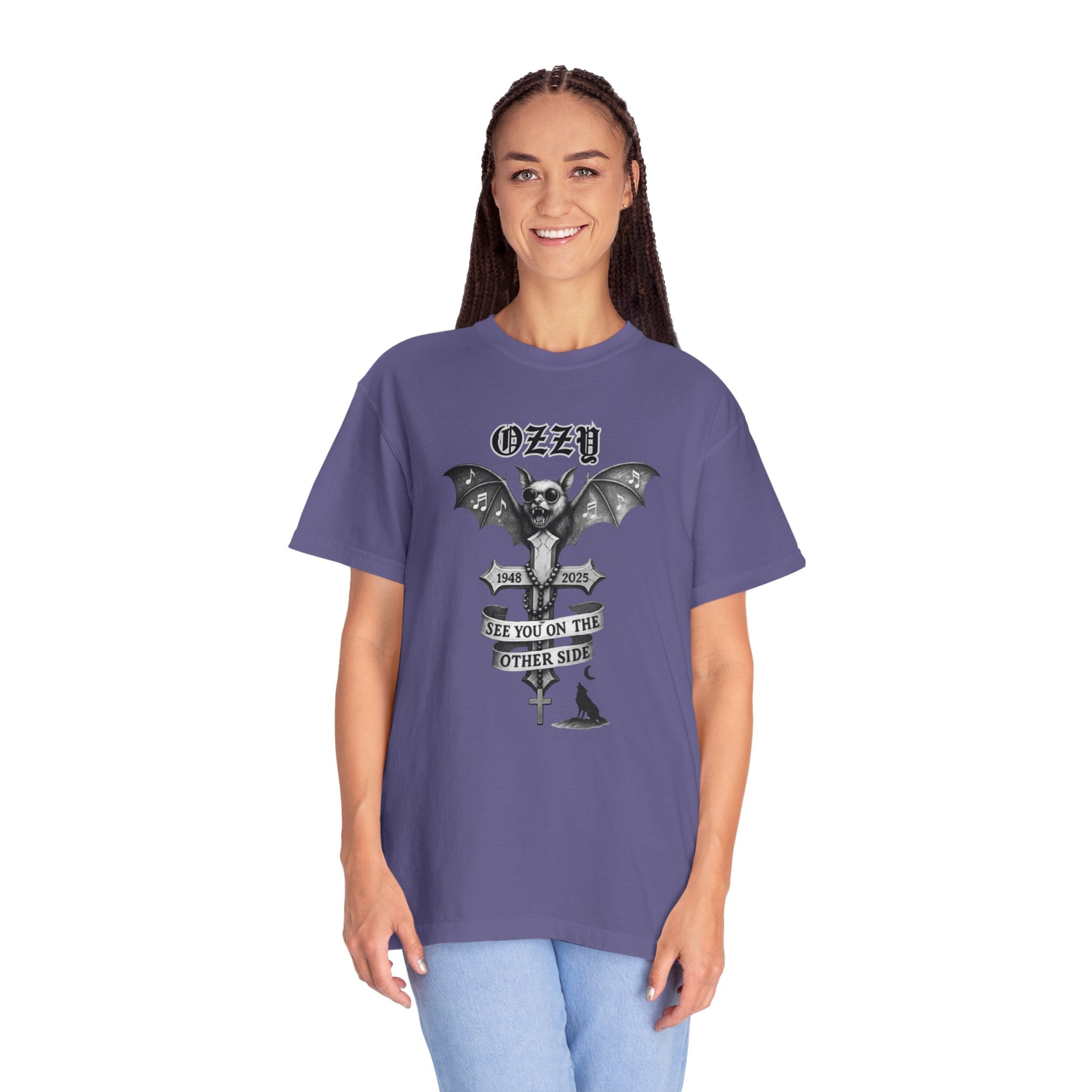 OZZY Bat Memorial T-Shirt, Memorial Blk Sabbath, Music Lover Tee, Ozzy Fan Shirt, Rock T-Shirt, Ozzy Unisex T-Shirts