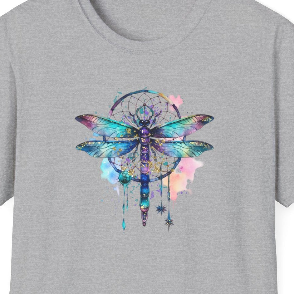 Dreamy Dragonfly T-Shirt, Bohemian Tee, Nature Lover Gift, Summer Outfit, Eco-friendly Apparel, Festival Wear, Unique Graphic Tee