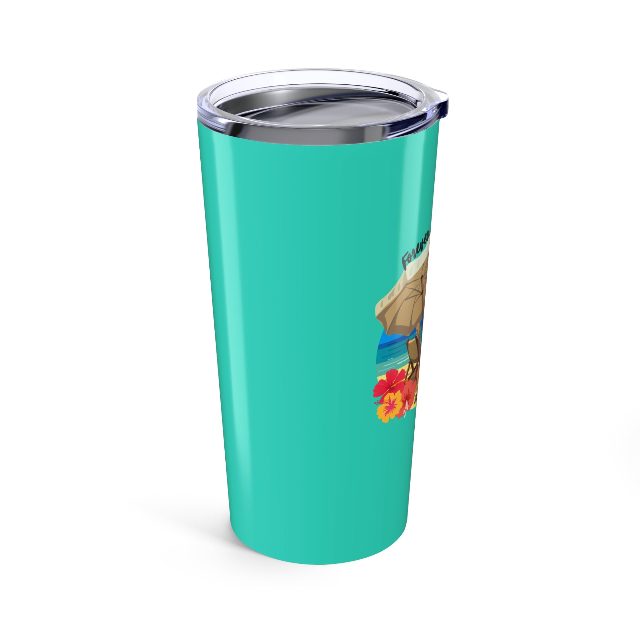 Jimmy Buffett Insulated Steel Tumbler 20oz, Turquiose