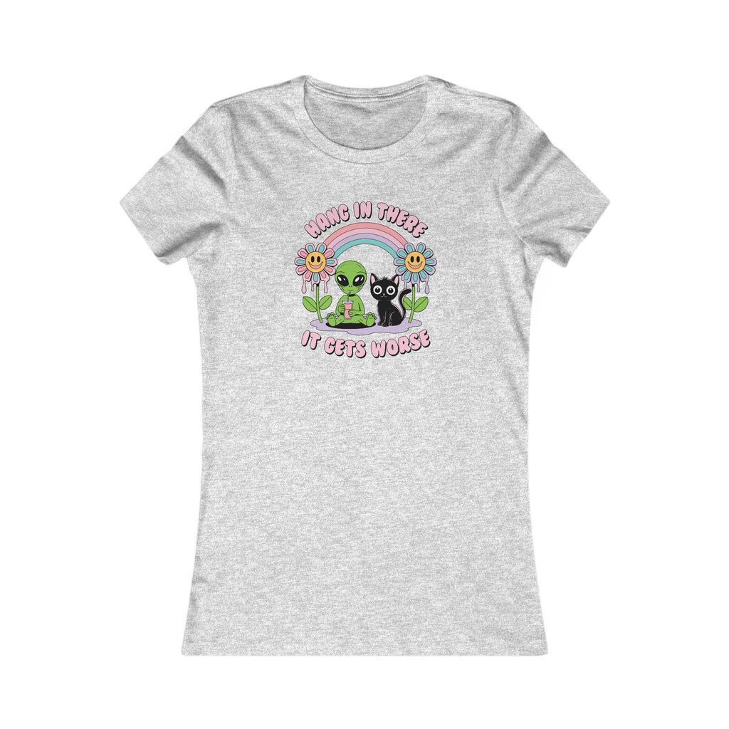 Alien Cat UFO Women's Fitted T-Shirt